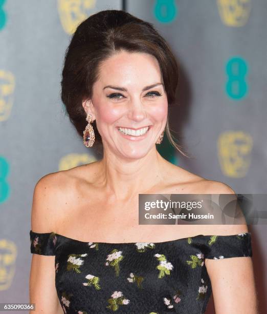 Catherine, Duchess of Cambridge attends the 70th EE British Academy Film Awards at Royal Albert Hall on February 12, 2017 in London, England.