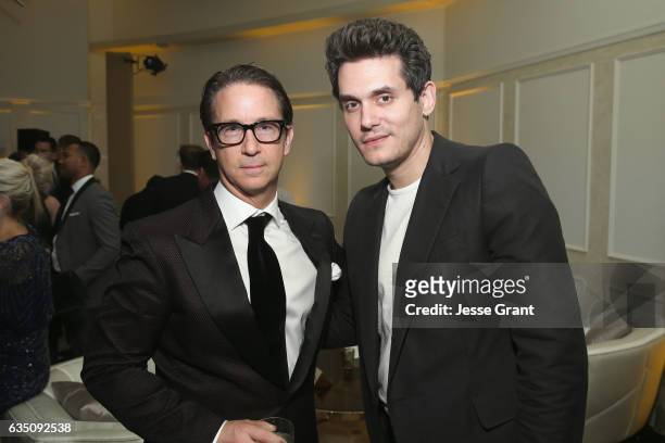 General Manager of Columbia Records Joel Klaiman and recording artist John Mayer attend the Sony Music Entertainment 2017 Post-Grammy Reception at...