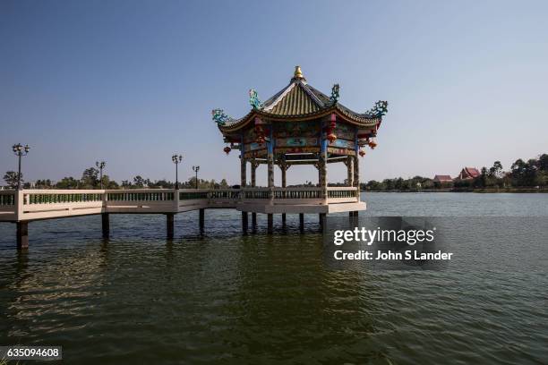 Pavilion at Chao Pu-Ya Chinese Spirit Shrine and Lake is adjacent to the Thai-Chinese Cultural Centre; together they form the focal point of Chaloem...