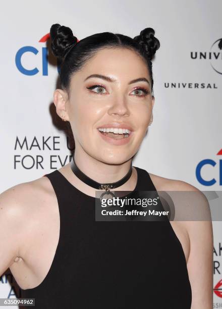 Musician Bishop Briggs arrives at the Universal Music Group's 2017 GRAMMY After Party at The Theatre at Ace Hotel on February 12, 2017 in Los...