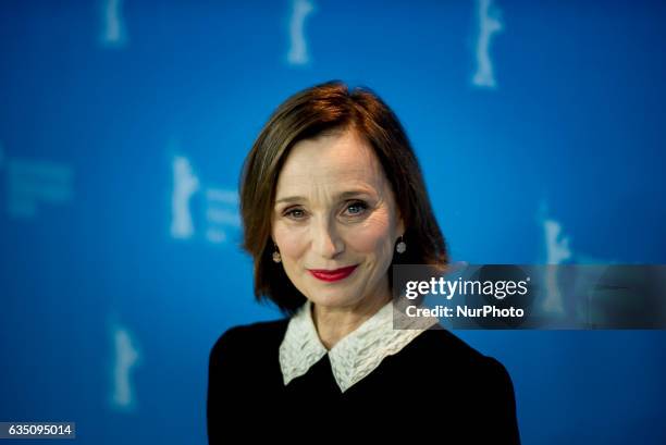 Kristin Scott Thomas attends the 'The Party' photo call during the 67th Berlinale International Film Festival Berlin at Grand Hyatt Hotel on February...