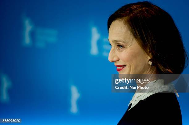 Kristin Scott Thomas attends the 'The Party' photo call during the 67th Berlinale International Film Festival Berlin at Grand Hyatt Hotel on February...