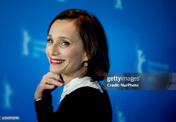 Kristin Scott Thomas attends the 'The Party' photo call during the 67th Berlinale International Film Festival Berlin at Grand Hyatt Hotel on February...