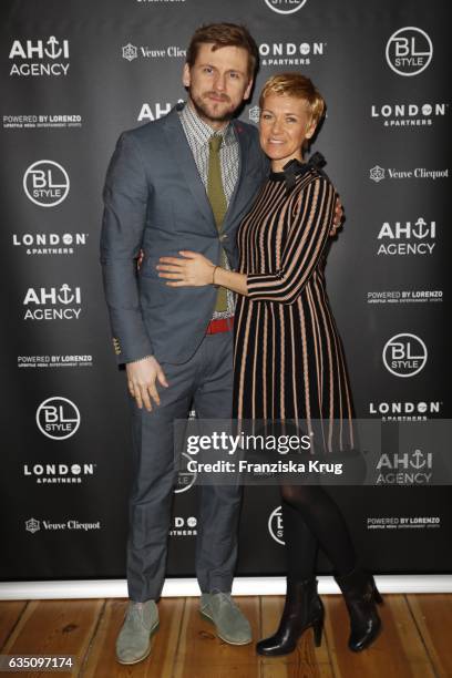 Steve Windolf and Kerstin Landsmann attend the Ahoi Agency Reception Tea Time And Champagne In Berlin Mitte on February 13, 2017 in Berlin, Germany.