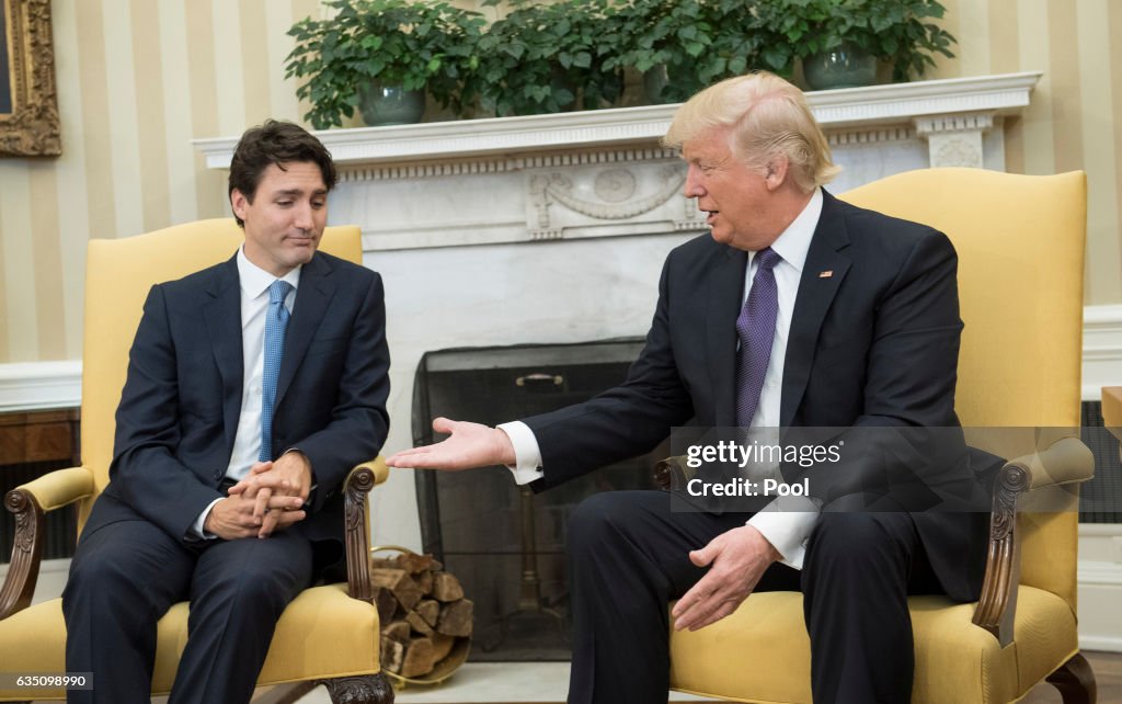 Donald Trump Hosts Canadian PM Justin Trudeau At The White House