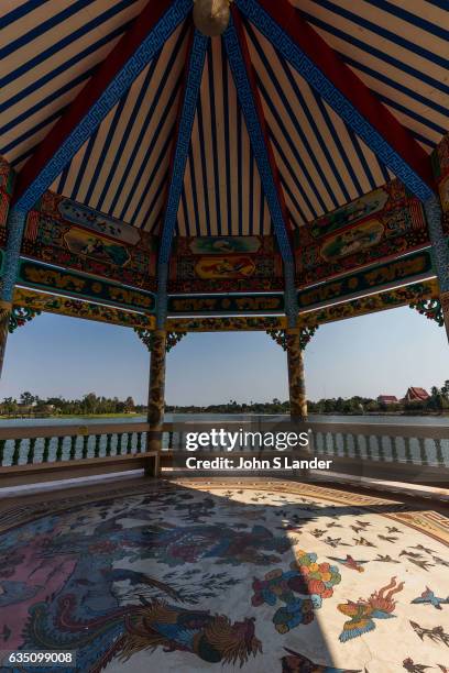 Pavilion at Chao Pu-Ya Chinese Spirit Shrine and Lake - adjacent to the Thai-Chinese Cultural Centre; together they form the focal point of Chaloem...
