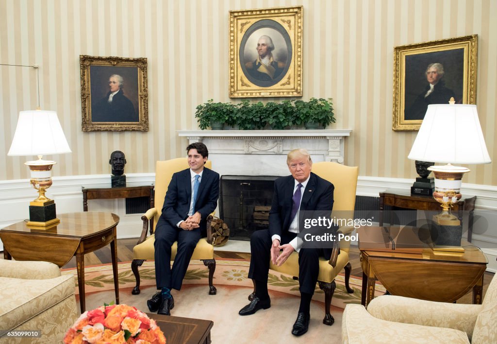 Donald Trump Hosts Canadian PM Justin Trudeau At The White House
