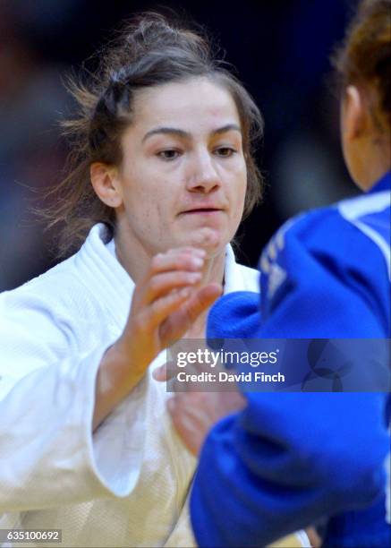 Rio Olympic champion, Majlinda Kelmendi of Kosovo defeated Ecaterina Guica of Canada by an ippon on her way to the u52kg gold medal during the 2017...