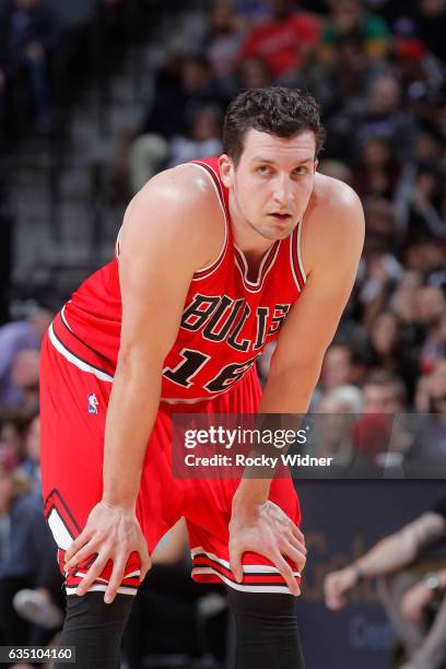 Paul Zipser of the Chicago Bulls looks on during the game against the Sacramento Kings on February 6, 2017 at Golden 1 Center in Sacramento,...