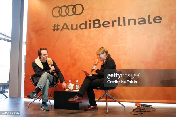 German actor August Diehl during the 'Berlinale Open House Talk' With August Diehl - Audi At The 67th Berlinale International Film Festival on...