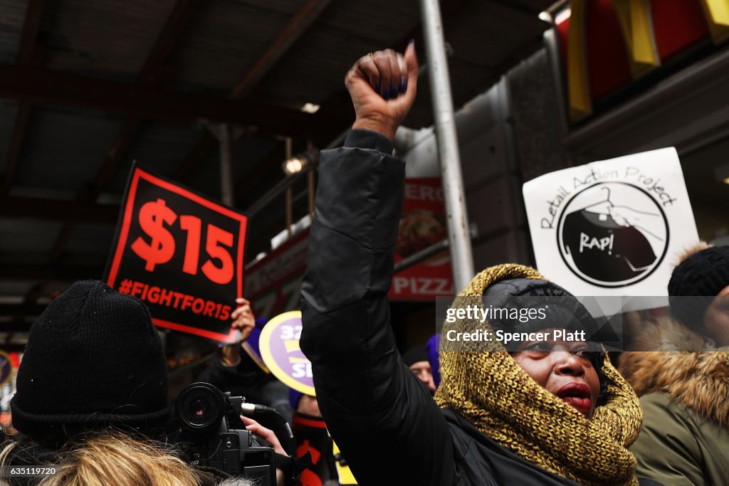 NYC Fast Food Workers Join Nationwide Protests Against Puzder Nomination
