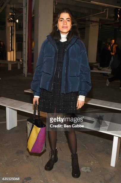 Leandra Medine attends the Proenza Schouler collection during, New York Fashion Week: The Shows on February 13, 2017 in New York City.