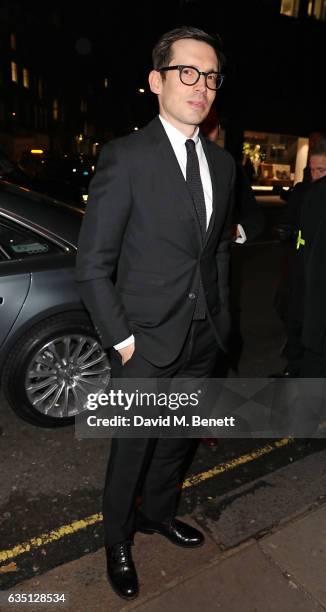 Erdem Moralioglu arrives in an Audi at the ELLE Style Awards at 41 Conduit Street on February 13, 2017 in London, England.