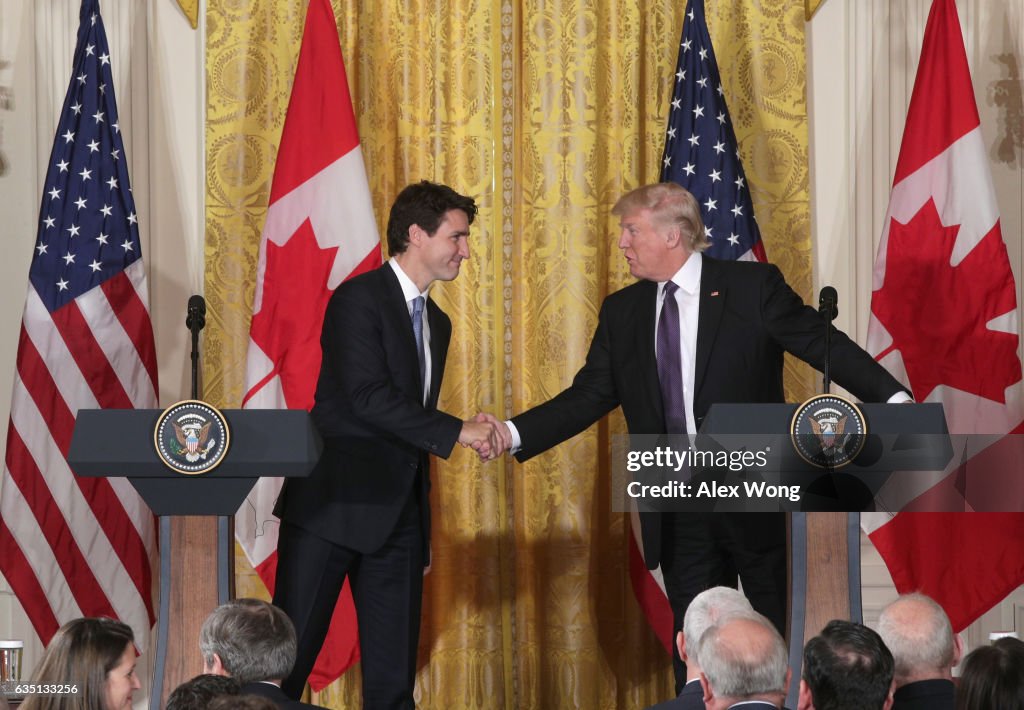 Donald Trump Hosts Canadian PM Justin Trudeau At The White House