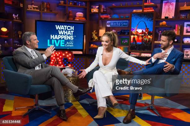 Pictured : Andy Cohen, Rita Ora and Nick Viall --