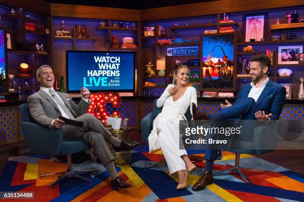 Pictured : Andy Cohen, Rita Ora and Nick Viall --