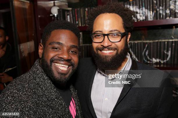 Press Mingle at Estrella, West Hollywood -- Pictured: Ron Funches, "Powerless"; Diallo Riddle, "Marlon" --