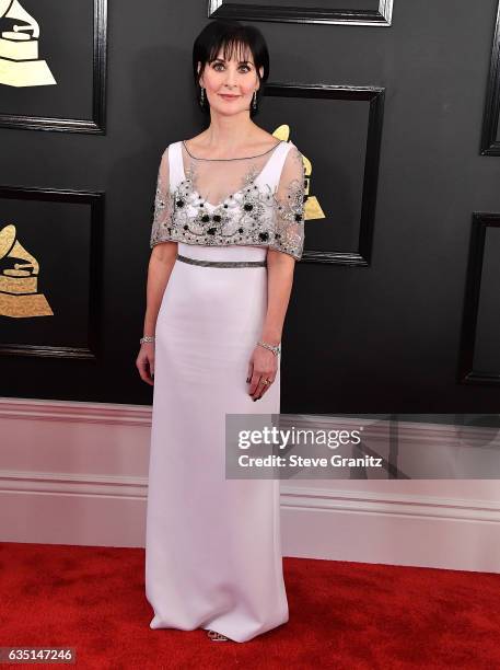 Enya arrives at the 59th GRAMMY Awards on February 12, 2017 in Los Angeles, California.