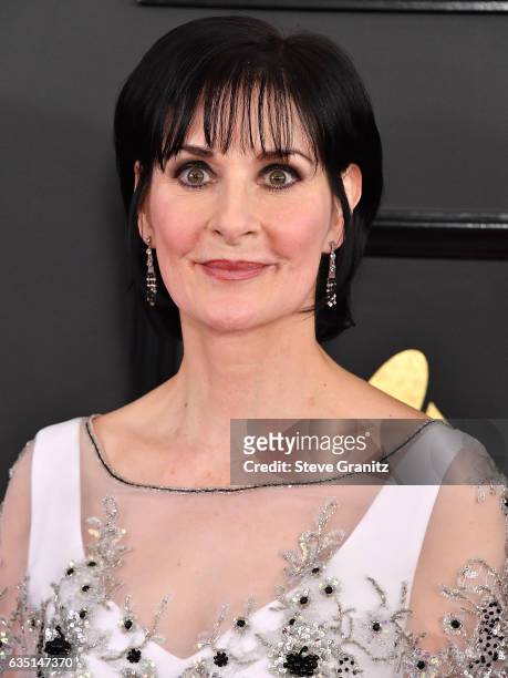 Enya arrives at the 59th GRAMMY Awards on February 12, 2017 in Los Angeles, California.