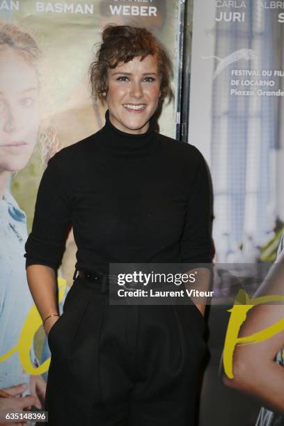 Actress Carla Juri attends "Paula" Paris Premiere at UGC Cine Cite des Halles on February 13, 2017 in Paris, France.