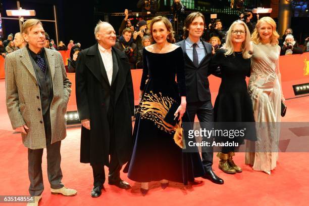 Timothy Spall, Bruno Ganz, Kristin Scott Thomas, Cillian Murphy, director Sally Potter and actress Patricia Clarkson attend the red carpet of "The...