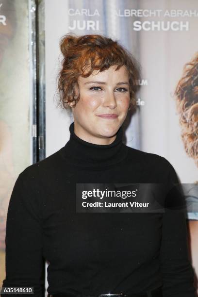 Actress Carla Juri attends "Paula" Paris Premiere at UGC Cine Cite des Halles on February 13, 2017 in Paris, France.