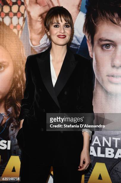 Actress Paola Cortellesi attends 'Mamma o Papa' premiere on February 13, 2017 in Milan, Italy.
