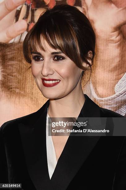 Actress Paola Cortellesi attends 'Mamma o Papa' premiere on February 13, 2017 in Milan, Italy.