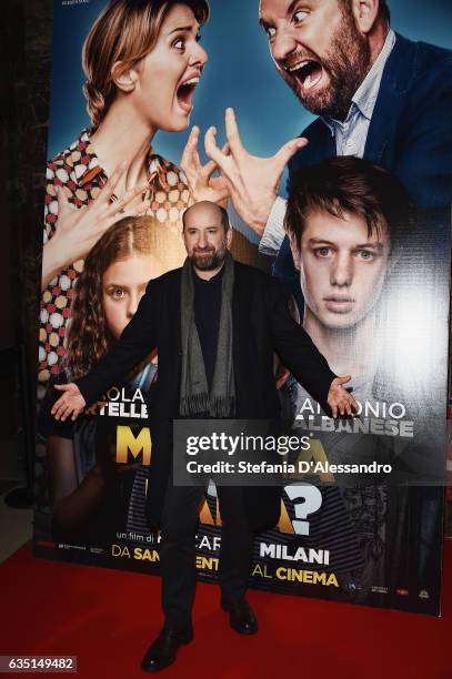 Actor Antonio Albanese attends 'Mamma o Papa' premiere on February 13, 2017 in Milan, Italy.