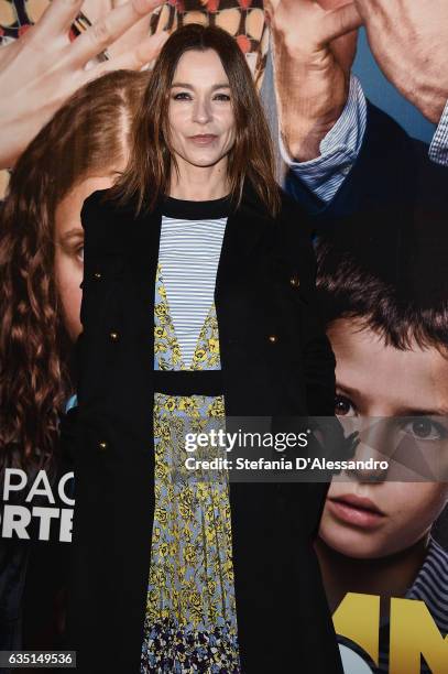 Actress Stefania Rocca attends 'Mamma o Papa' premiere on February 13, 2017 in Milan, Italy.