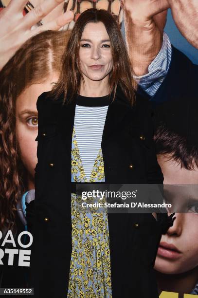 Actress Stefania Rocca attends 'Mamma o Papa' premiere on February 13, 2017 in Milan, Italy.