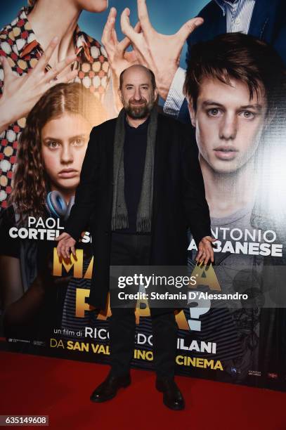 Actor Antonio Albanese attends 'Mamma o Papa' premiere on February 13, 2017 in Milan, Italy.