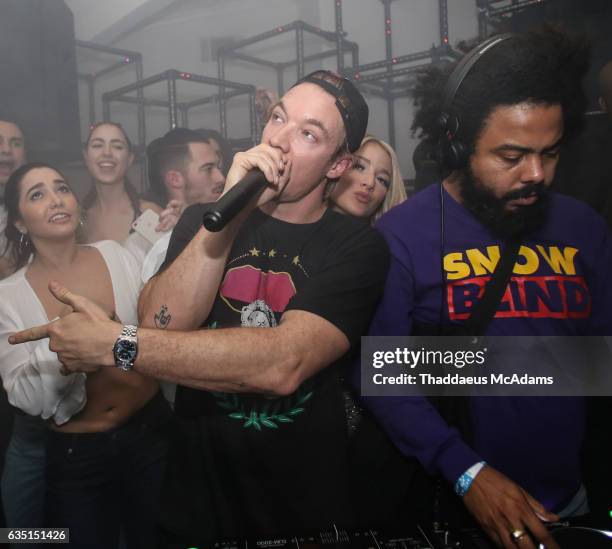 Diplo DJs at The Friends Keep Secrets Grammy After Party on February 12, 2017 in Beverly Hills, California.