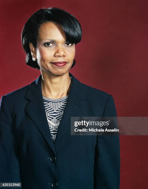 National Security Advisor Condoleezza Rice poses for a portrait in 2002 in Washington, DC.