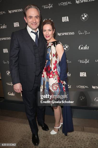 Lisa Martinek and her husband Giulio Ricciarelli during the Berlin Opening Night by GALA and UFA Fiction at hotel 'The Stue' on February 9, 2017 in...