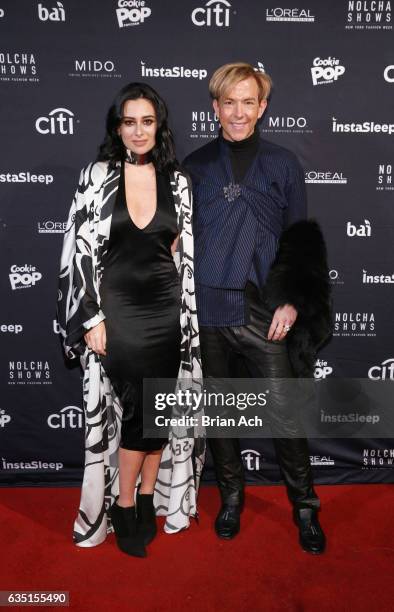 Designer Mariana Lira of Mariana Valentina and fashion stylist Derek Warburton attend the front row during Nolcha Shows Runway New York Fashion Week...