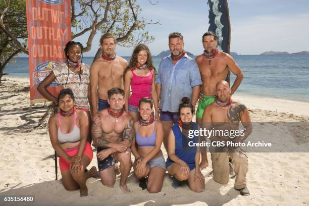 Mana tribe members Michaela Bradshaw, Aubry Bracco, Sandra Diaz-Twine, Ciera Eastin, Malcolm Freberg, Hali Ford, Caleb Reynolds, Troyzan Robertson,...