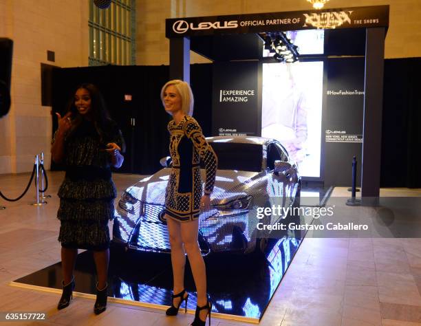 Coco Rocha attends the Lexus Activation during New York Fashion Week: The Shows at Vanderbilt Hall at Grand Central Terminal on February 13, 2017 in...