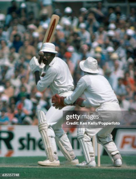 Clive Lloyd of West Indies edges the ball and is caught by England wicketkeeper Alan Knott for 84 in the 5th Test match between England and West...