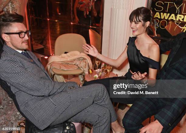 Henry Holland and Sam Rollinson attend the Elle Style Awards 2017 after party on February 13, 2017 in London, England.