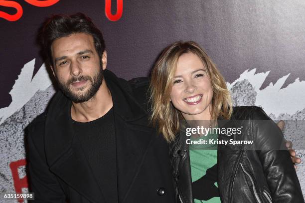 Maxim Nucci and Isabelle Ithurburu attend the "Rock'N Roll" Premiere at Cinema Pathe Beaugrenelle on February 13, 2017 in Paris, France.