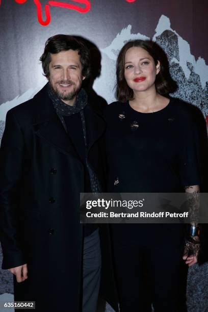 Actor and Director of the movie Guillaume Canet and actress of the movie Marion Cotillard attend the "Rock'N Roll" Premiere at Cinema Pathe...