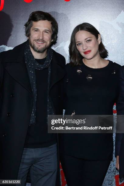 Actor and Director of the movie Guillaume Canet and actress of the movie Marion Cotillard attend the "Rock'N Roll" Premiere at Cinema Pathe...