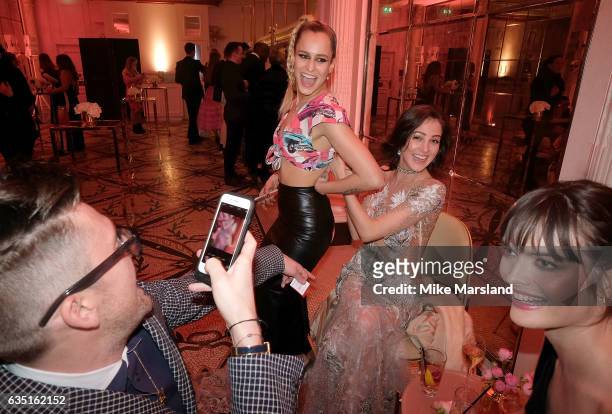 Henry Holland, Alice Dellal, Eliza Cummings and Sam Rollinson at the Elle Style Awards 2017 after party on February 13, 2017 in London, England.