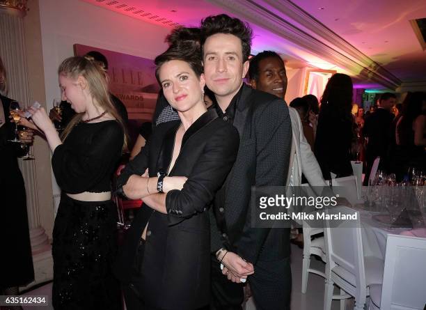 Lotte Jeffs and Nick Grimshaw attend the Elle Style Awards 2017 after party at on February 13, 2017 in London, England.