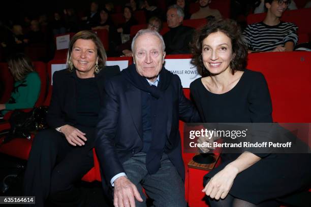 President of Pathe Jerome Seydoux , his wife Sophie and French Minister of Culture and Communication, Audrey Azoulay attend the "Rock'N Roll"...