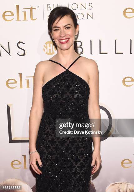 Actress Maggie Siff attends the Showtime and Elit Vodka hosted BILLIONS Season 2 premiere and party, held at Ciprianis in New York City on February...