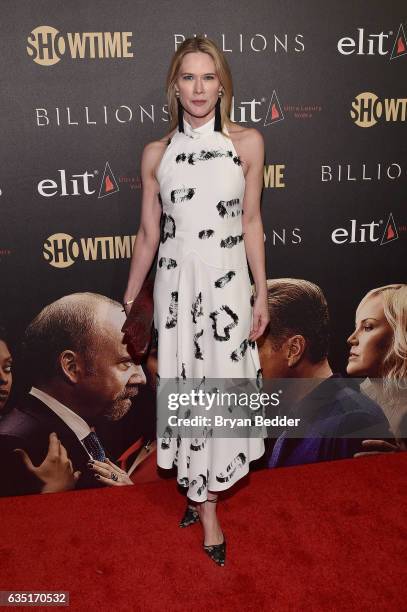 Stephanie March attends the Showtime and Elit Vodka hosted BILLIONS Season 2 premiere and party, held at Ciprianis in New York City on February 13,...