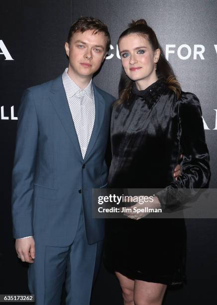 Actors Dane DeHaan and Anna Wood attend the screening of "A Cure for Wellness" hosted by 20th Century Fox and Prada at Landmark's Sunshine Cinema on...