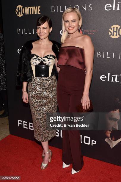Actors Carla Gugino and Malin Akerman attend the Showtime and Elit Vodka hosted BILLIONS Season 2 premiere and party, held at Ciprianis in New York...